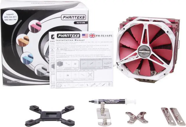 Alt view image 7 of 7 - Phanteks PH-TC14PE_RD 140mm UFB (Updraft Floating Balance) CPU Cooler