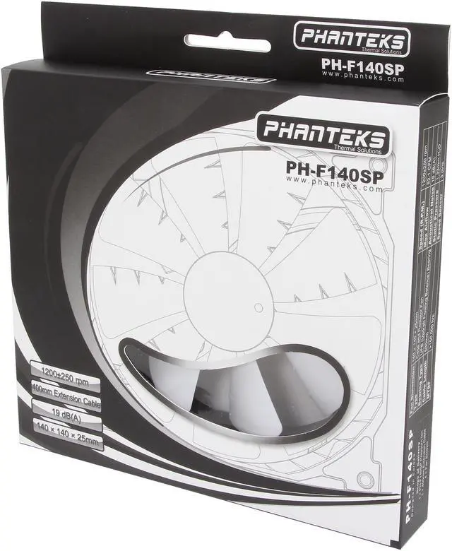 Alt view image 7 of 7 - Phanteks PH-F140SP_BK 140mm Non-LED Case Fan