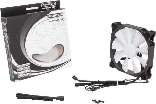 Alt view image 4 of 4 - Phanteks PH-F140SP_BK_BLED 140mm Blue LED Case Fan