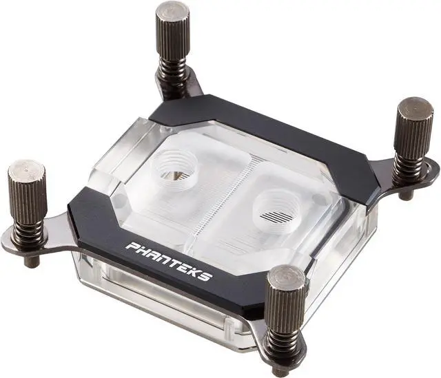 Main image of Phanteks Glacier Series C350I CPU Water Block, Nickel-plated Copper Base, Acrylic top with Aluminum cover, RGB LED, Solid-Sku Mounting Bracket - Black
