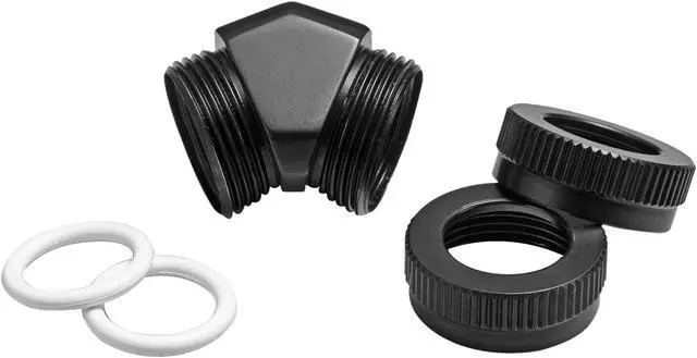 Alt view image 4 of 4 - Phanteks PH-A45_BK_12 12mm Hard Tube Adapter 45