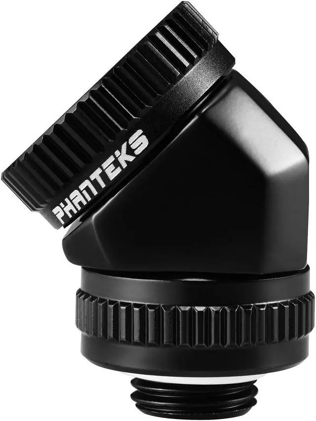 Alt view image 2 of 4 - Phanteks Glacier Series Fittings PH-RA45_BK16 16MM Hard Tube Rotary Fitting 45 - Satin Black