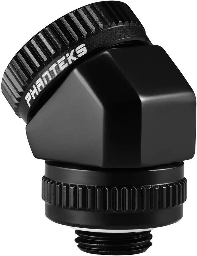 Alt view image 3 of 4 - Phanteks Glacier Series Fittings PH-RA45_BK16 16MM Hard Tube Rotary Fitting 45 - Satin Black