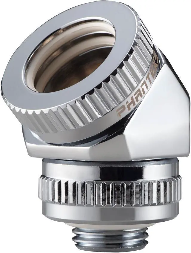 Main image of Phanteks Glacier Series Fittings PH-RA45_CR16 16MM Hard Tube Rotary Fitting 45 - Mirror Chrome