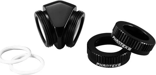 Alt view image 4 of 4 - Phanteks Glacier Series Fittings PH-A45_BK_16 16MM Hard Tube Adapter 45