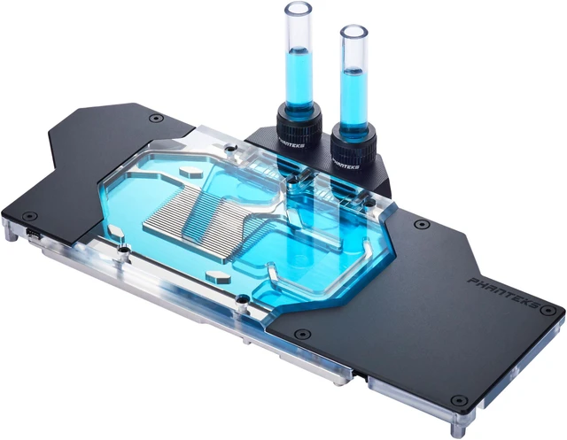 Alt view image 4 of 6 - Phanteks PH-GB2080FE for RTX 2080 Founder Edition, Nickel-Plated Copper Base, Aluminum Cover, Acrylic cover, RGB Lighting, Full Water Block, Satin Black Edition.