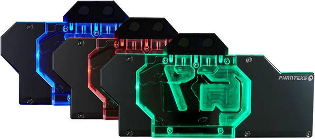 Alt view image 5 of 6 - Phanteks PH-GB2080FE for RTX 2080 Founder Edition, Nickel-Plated Copper Base, Aluminum Cover, Acrylic cover, RGB Lighting, Full Water Block, Satin Black Edition.