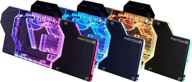 Alt view image 5 of 6 - Phanteks PH-GB2080TiFE for RTX 2080 Ti and 2080 Founders Edition, Nickel-Plated Copper Base, Aluminum Cover, Acrylic cover, Digital RGB Lighting, Full Water Block, Satin Black Edition.