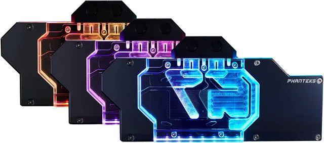 Alt view image 6 of 6 - Phanteks PH-GB2080TiFE for RTX 2080 Ti and 2080 Founders Edition, Nickel-Plated Copper Base, Aluminum Cover, Acrylic cover, Digital RGB Lighting, Full Water Block, Satin Black Edition.