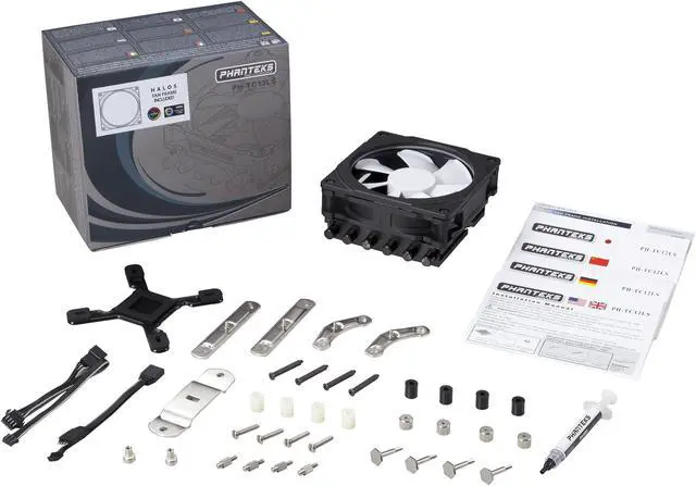 Alt view image 9 of 9 - Phanteks PH-TC12LS_RGB 120mm UFB (Updraft Floating Balance) Bearing CPU Cooler with RGB Halos