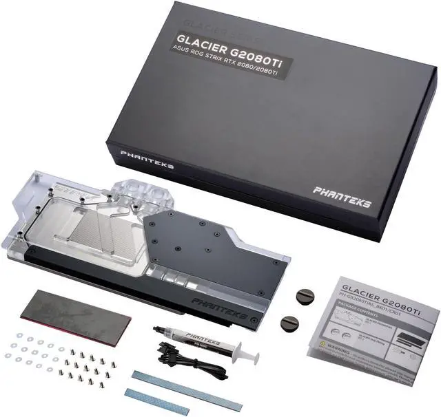 Alt view image 15 of 15 - Phanteks Glacier RTX 2080Ti ASUS Strix Edition GPU Block - Black (PH-GB2080TiAS_BK01)