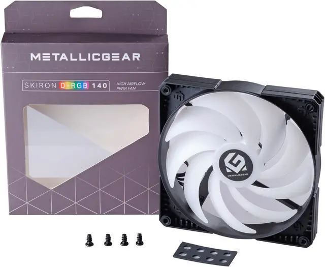 Alt view image 8 of 8 - MetallicGear Skiron DRGB MG-F140PDRGB_BK 140mm DRGB LED Case Fan