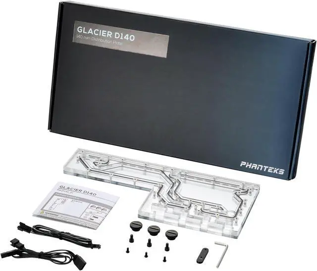 Alt view image 5 of 5 - Phanteks D140 Distribution Plate. Mirror Acrylic Backplate, Digital-RGB LED