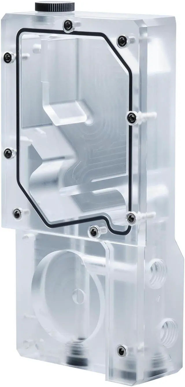 Alt view image 2 of 5 - Phanteks Glacier R160C PH-R160C_02 Combo Reservoir for DDC Pump, Transparent Acrylic Backplate, Integrated Digital-RGB Lighting
