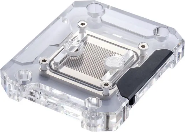 Main image of Phanteks Glacier C360A CPU Water Block for AMD AM4, Acrylic Cover, Digital-RGB LED lighting, Chrome and Black Cover