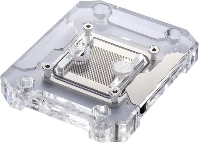Alt view image 2 of 6 - Phanteks Glacier C360A CPU Water Block for AMD AM4, Acrylic Cover, Digital-RGB LED lighting, Chrome and Black Cover