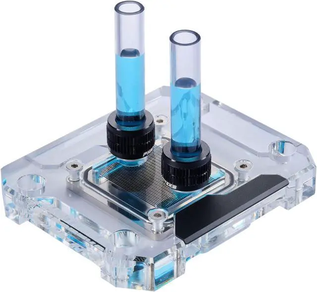 Alt view image 4 of 6 - Phanteks Glacier C360A CPU Water Block for AMD AM4, Acrylic Cover, Digital-RGB LED lighting, Chrome and Black Cover
