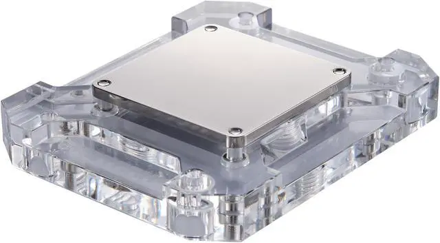 Alt view image 5 of 6 - Phanteks Glacier C360A CPU Water Block for AMD AM4, Acrylic Cover, Digital-RGB LED lighting, Chrome and Black Cover
