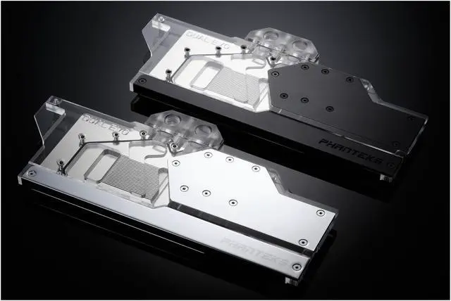 Alt view image 6 of 6 - Phanteks Glacier Dual Evo for ASUS RTX 2080/2070/2060 SUPER Dual EVO Series, Nickel-Plated, Acrylic, Aluminum Cover Plate, Digital RGB, Full Water Block - Black