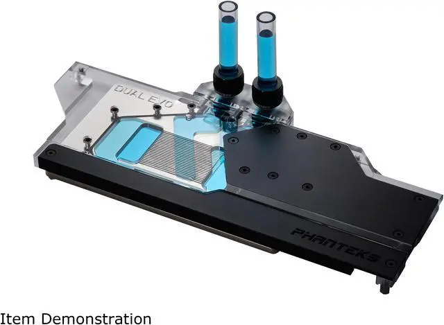 Alt view image 3 of 6 - Phanteks Glacier Dual Evo for ASUS RTX 2080/2070/2060 SUPER Dual EVO Series, Nickel-Plated, Acrylic, Aluminum Cover Plate, Digital RGB, Full Water Block - Black
