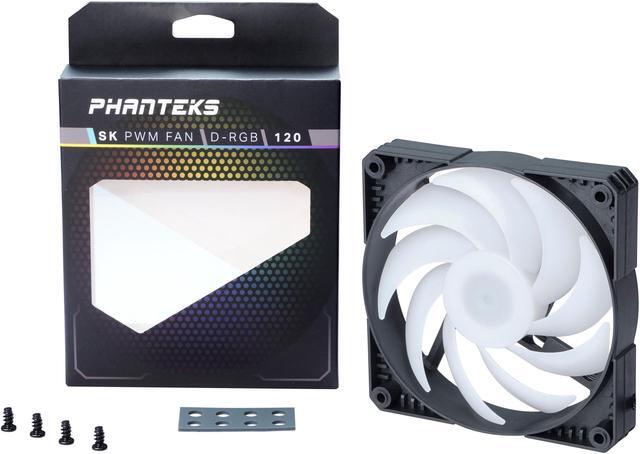 Alt view image 5 of 5 - Phanteks SK120 DRGB PWM FAN - 120mm Fan, High Airflow Nine-blade Design, Digital RGB Lighting, Rubber Dampening Washers - Black