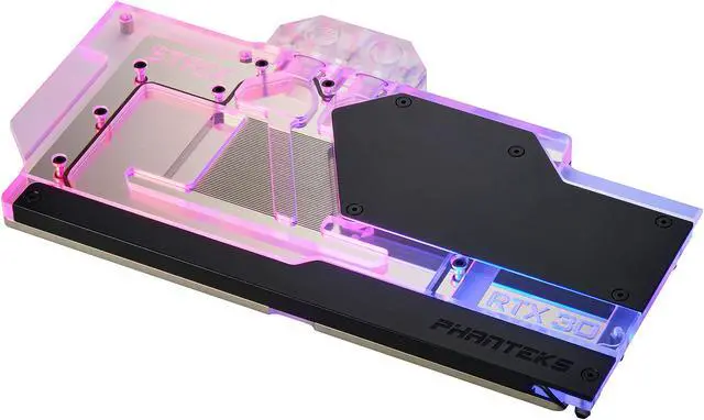 Alt view image 2 of 6 - Phanteks Glacier G30 STRIX for ASUS ROG Strix RTX 3090/3080, Nickel-Plated, Acrylic, Aluminum Cover Plate, Digital RGB, Full Water Block - Black