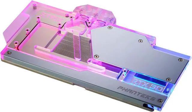 Main image of Phanteks Glacier G30 STRIX for ASUS Strix RTX 3090/3080, Nickel-Plated, Acrylic, Aluminum Cover Plate, Digital RGB, Full Water Block - Chrome