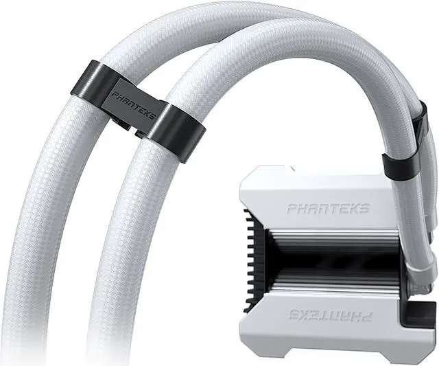 Alt view image 5 of 7 - Phanteks Glacier One 240MPH D-RGB AIO Liquid CPU Cooler, Infinity Mirror Pump Cap Design, 2x Silent 120mm MP PWM Fans, 2x D-RGB Halos Fan Frames, White, PH-GO240MPH_DWT01