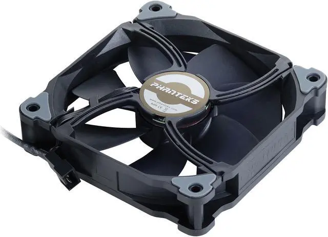 Alt view image 3 of 5 - Phanteks 120mm MP PWM Fan, High Static Pressure, Optimized for Silence, Sleeved Daisy-Chain Cables, Black Blades, Black Frame, PH-F120MP_BBK02