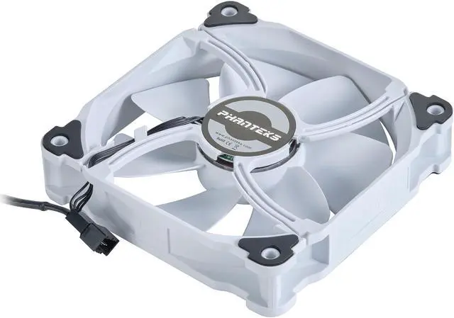 Alt view image 3 of 5 - Phanteks 120mm MP PWM Fan, High Static Pressure, Optimized for Silence, Sleeved Daisy-Chain Cables, White Blades, White Frame, PH-F120MP_WT02