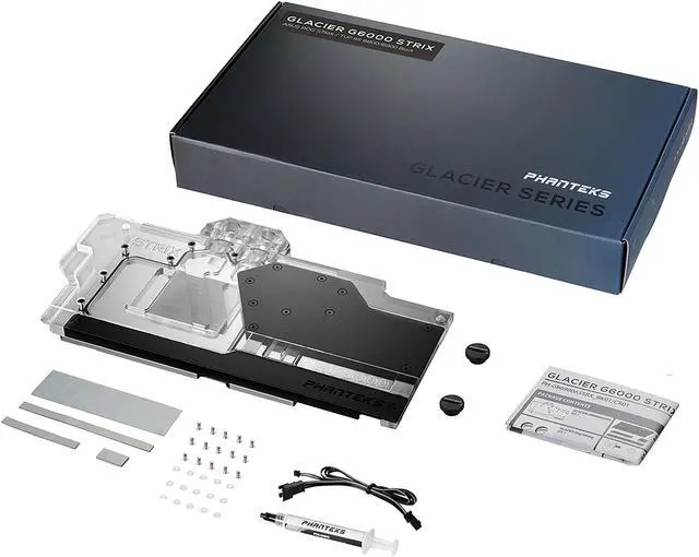 Alt view image 5 of 5 - Phanteks Glacier G6000 STRIX for ASUS ROG Strix & TUF RX 6800/6900, Nickel-Plated, Acrylic, Aluminum Cover plate, Digital-RGB, Full water block - Black