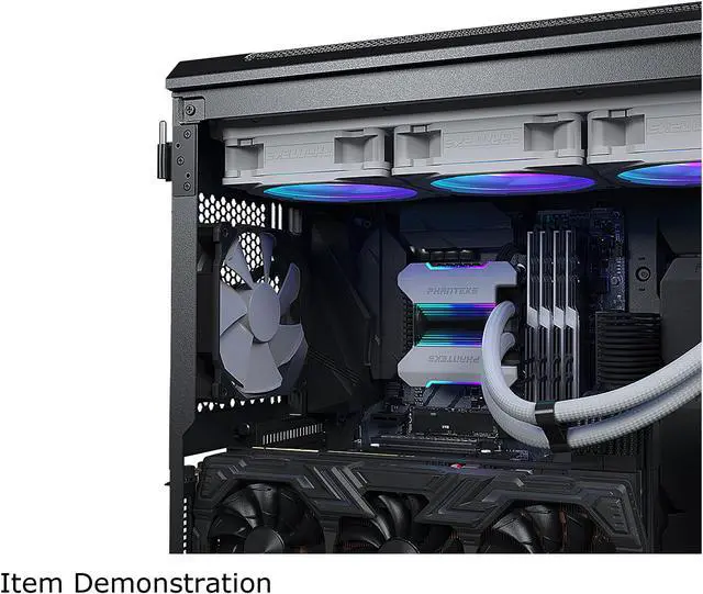 Alt view image 6 of 6 - Phanteks Glacier One 360MPH D-RGB AIO Liquid CPU Cooler, Infinity Mirror Pump Cap Design, 3x Silent 120mm MP PWM Fans, 3x D-RGB Halos Fan Frames, White, LGA 1700 Bracket included