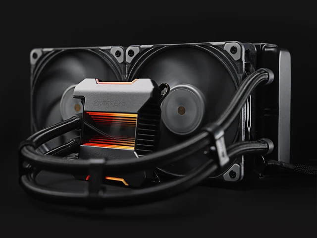 Alt view image 8 of 8 - Phanteks Glacier One 240T30 D-RGB AIO Liquid CPU Cooler, 38mm Thick Powerful Radiator, 2x T30-120 High-end Fans, Infinity Mirror Pump Cap /Aluminum Covers, LGA 1700 Bracket included