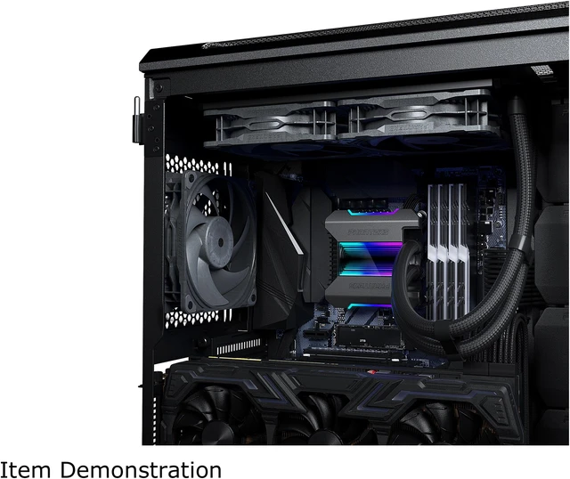 Alt view image 6 of 8 - Phanteks Glacier One 240T30 D-RGB AIO Liquid CPU Cooler, 38mm Thick Powerful Radiator, 2x T30-120 High-end Fans, Infinity Mirror Pump Cap /Aluminum Covers, LGA 1700 Bracket included