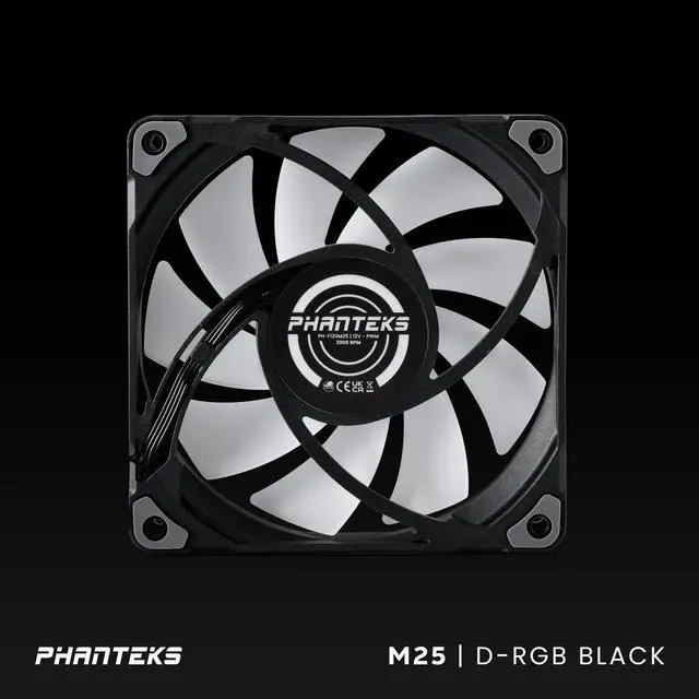 Alt view image 4 of 7 - Phanteks M25-120 D-RGB fan, High-Airflow radiator performance, PWM control up to 2000RPM, ARGB/DRGB lighting, Daisy-Chain cable, Black
