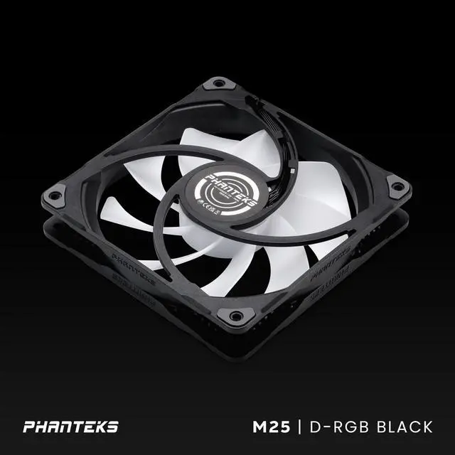 Alt view image 5 of 7 - Phanteks M25-140 D-RGB fan, High-Airflow radiator performance, PWM control up to 1800RPM, ARGB/DRGB lighting, Daisy-Chain cable, Black