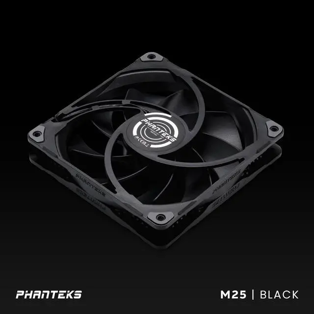 Alt view image 5 of 7 - Phanteks M25-140 fan, High-Airflow radiator performance, PWM control up to 1800RPM, Daisy-Chain cable, Black ,3 Pack