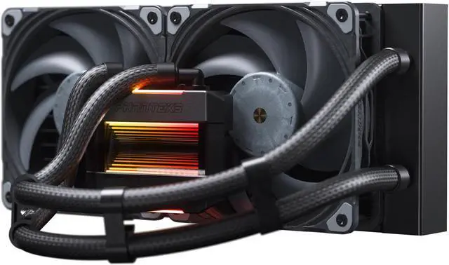 Alt view image 6 of 7 - Phanteks Glacier One 240T30 Gen 2 D-RGB AIO Liquid CPU Cooler, 240mm Radiator, Infinity Mirror Pump Cap Design, Aluminum Covers, 2x T30-120 Premium High-Performance Fans, Black