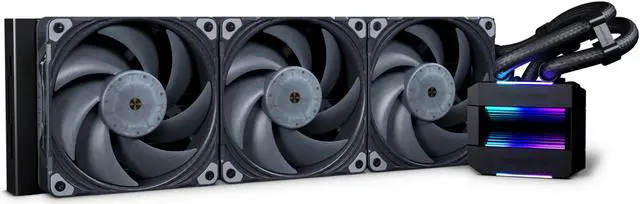 Main image of Phanteks Glacier One 360T30 Gen 2 D-RGB AIO Liquid CPU Cooler, 360mm radiator, Infinity Mirror Pump Cap Design, Aluminum Covers, 3x T30-120 Premium High-Performance Fans, Black