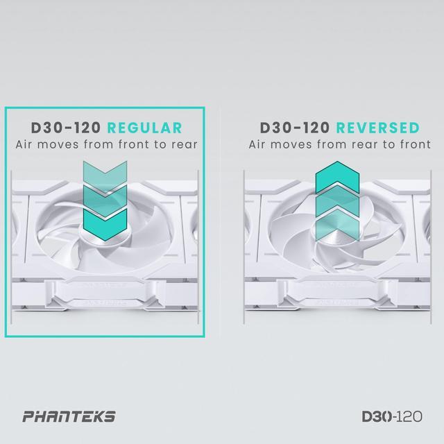 Phanteks D30-120 DRGB PWM FAN 3Pack, Premium D-RGB Performance