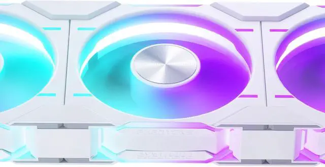 Alt view image 7 of 10 - Phanteks D30-120 DRGB PWM FAN 3Pack, Reverse Airflow Model,Premium D-RGB Performance Fans, ARGB/DRGB lighting, Daisy-chain Fan Linking system, White, 3Pack