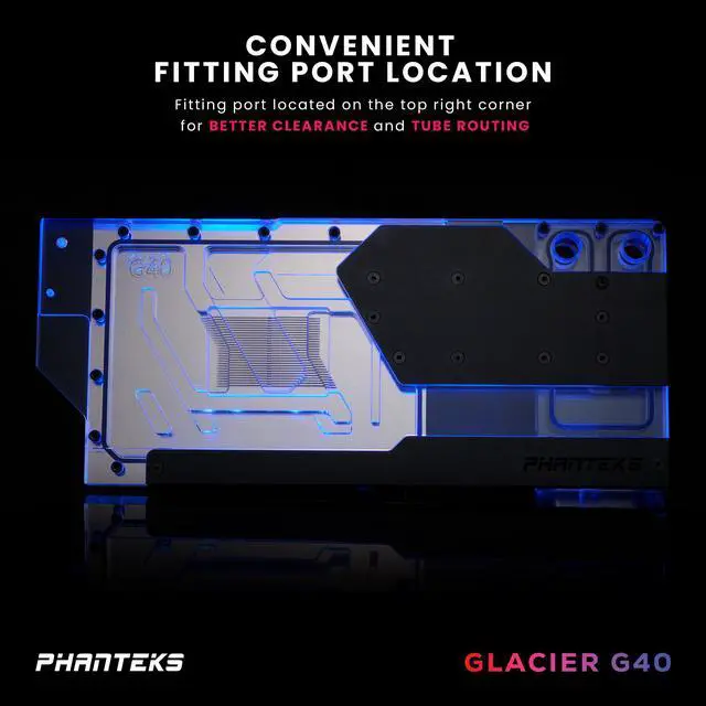 Alt view image 6 of 6 - Phanteks Glacier G4090 GIGABYTE for GIGABYTE AORUS MASTER / GAMING RTX 4090, Nickel-Plated copper block, Acrylic, Aluminum Cover plate, Digital-RGB, Black