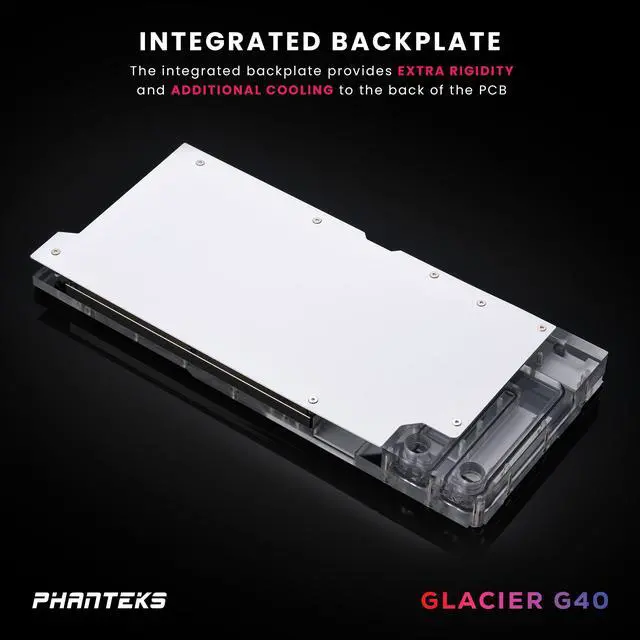 Alt view image 5 of 6 - Phanteks Glacier G4090 GIGABYTE for GIGABYTE AORUS MASTER / GAMING RTX 4090, Nickel-Plated copper block, Acrylic, Aluminum Cover plate, Digital-RGB, Matte White