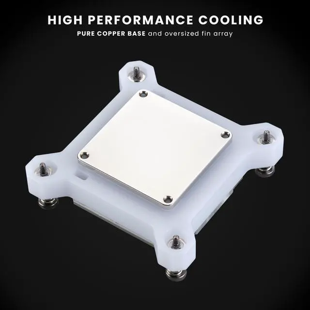 Alt view image 4 of 7 - Phanteks Glacier C370I CPU Water Block for Intel Sockets 1700/1200/115x, Support Intel 14th Gen Processor, Pure Copper Base, Digital-RGB Lighting, White
