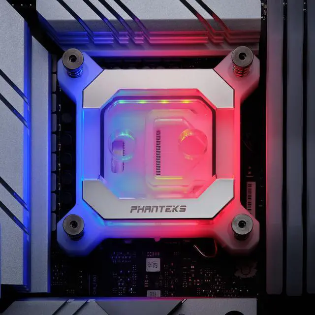 Alt view image 6 of 7 - Phanteks Glacier C370I CPU Water Block for Intel Sockets 1700/1200/115x, Support Intel 14th Gen Processor, Pure Copper Base, Digital-RGB Lighting, White