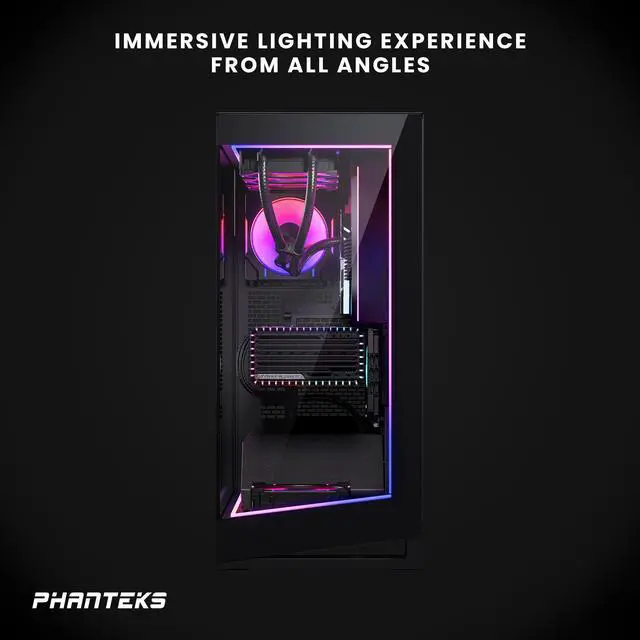 Alt view image 5 of 5 - Phanteks NV5 Premium DRGB Kit, 3x D/A-RGB LED modules for NV5 outer frame, 1x D/A-RGB Motherboard cable cover, 1x D/A-RGB Power hub included, Black