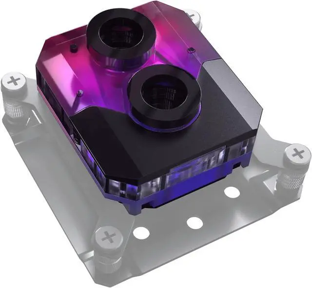 Main image of Phanteks Glacier EZ-Fit 450CPU, Copper CPU Water Block, Intel 1700 & AMD AM5 compatible, Integrated 16mm EZ-Fit Fitting, RGB, Black