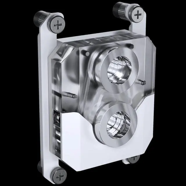 Alt view image 5 of 8 - Phanteks Glacier EZ-Fit 450CPU, Copper CPU Water Block, Intel 1700 & AMD AM5 compatible, Integrated 16mm EZ-Fit Fitting, RGB, White
