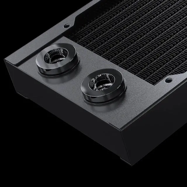 Main image of Phanteks Glacier EZ-Fit 360RAD-30, 360mm-30mm thick Water Cooling Copper Radiator, Integrated 16mm EZ-Fit fitting, Black
