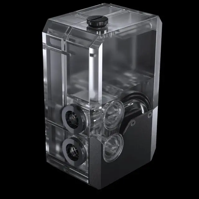 Main image of Phanteks Glacier EZ-Fit 140RES-D5, Acrylic Reservoir with D5-Gen3 Pump, Integrated EZ-Fit 16mm Fittings, RGB, Black